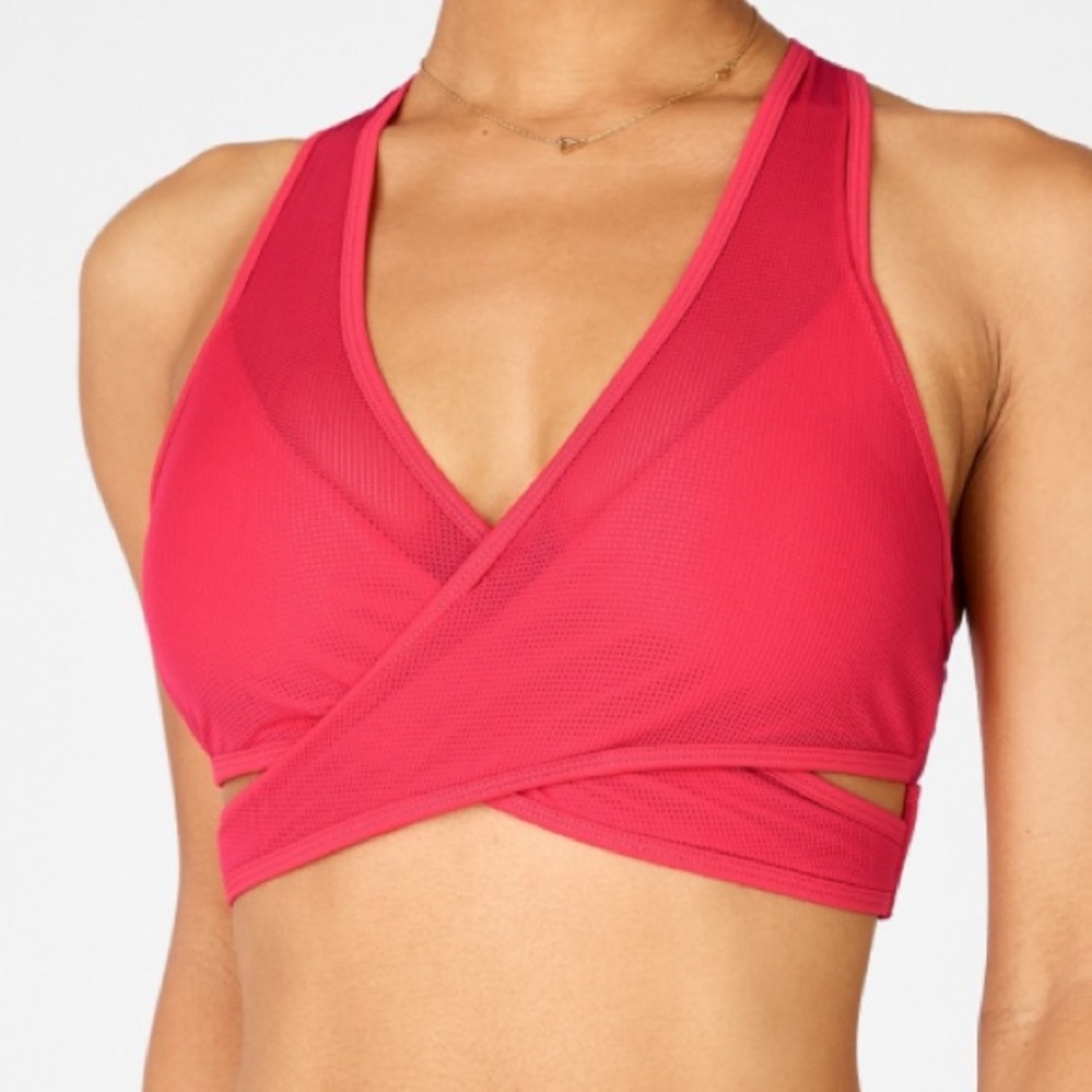 Fabletics Pink Two Piece Sports Bra and Yoga Pants Co-ord Set